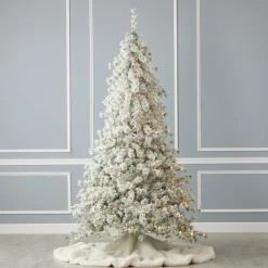 6.5' Flocked Winter Fir Tree with 250 Warm White LED Lights