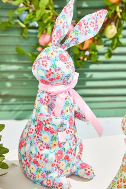 12" Floral Fabric Bunny