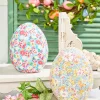 8" Floral Fabric Egg