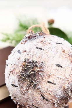 7" Foam Birch Ball Ornament