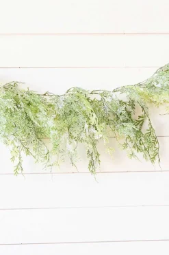 73” Frosted Fern Cone Garland