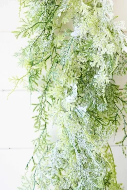 73” Frosted Fern Cone Garland