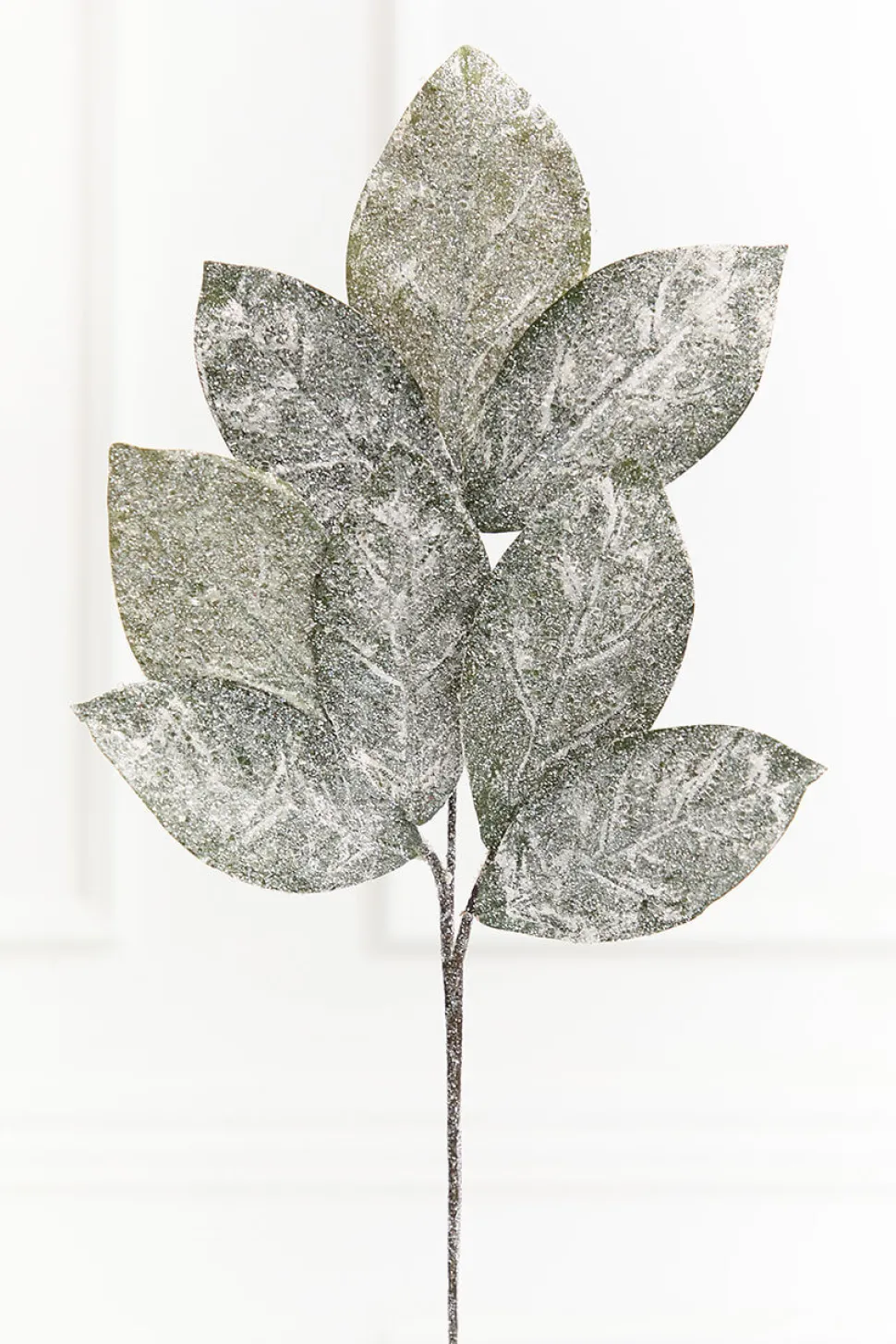 32.5" Frosted Magnolia Leaf Spray
