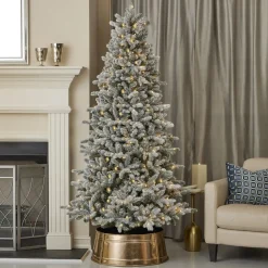 7' Frosted Palmetto Pine LED Tree