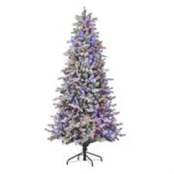 7' Frosted Palmetto Pine LED Tree