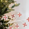 26” Frosted Peppermint Candy Spray