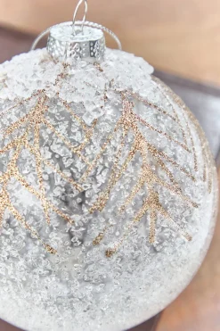 5" - 7" Frosted Pine Glass Ornament