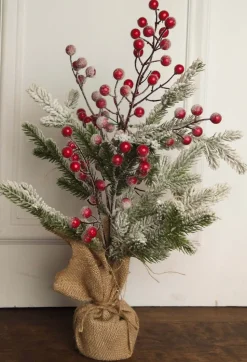 19” Frosted Tree with Berries
