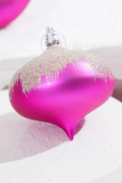 5" Fuchsia Frost Onion Ornament