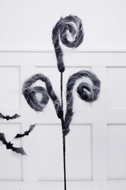 30” Furry Spiral Curly Spray - Black/White