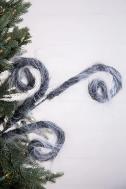 30” Furry Spiral Curly Spray - Black/White