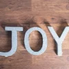 8" Galvanized Metal "Joy" Decor