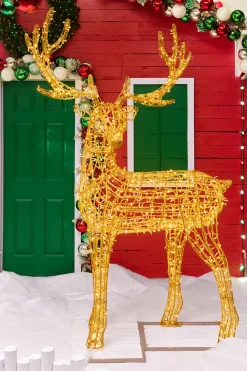 8' Giant Golden Reindeer