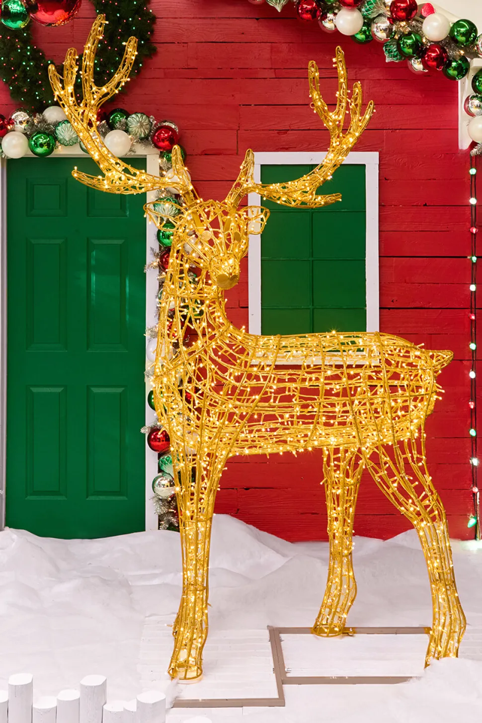 8' Giant Golden Reindeer