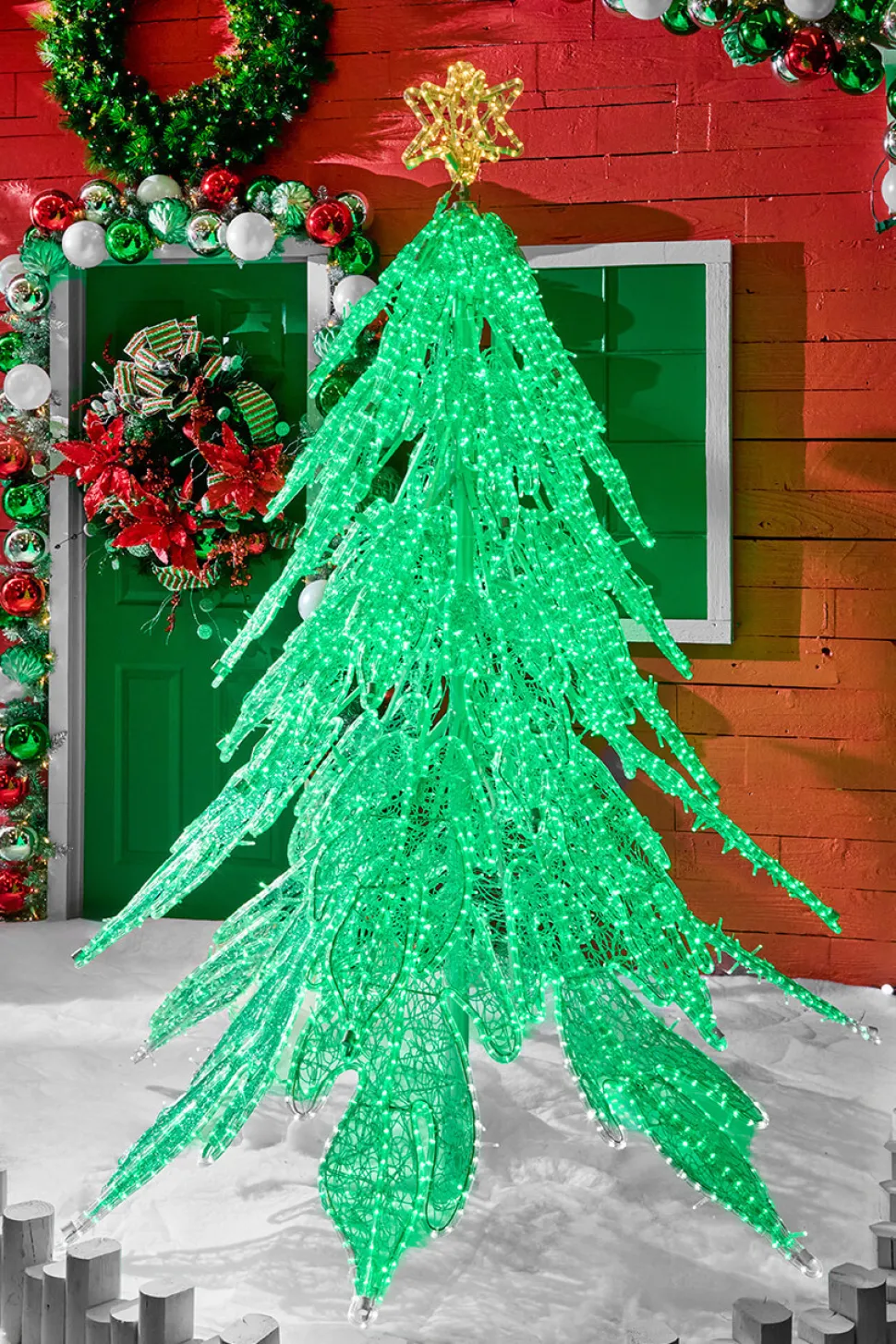 7.5' Giant Green Twinkling Tree