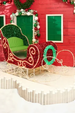 6' Giant Red Christmas Sleigh