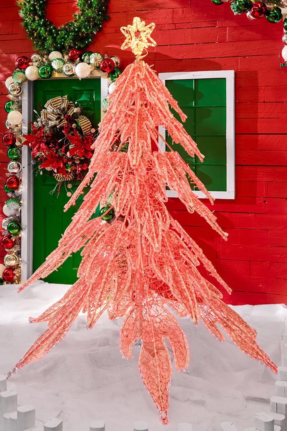 7.5' Giant Red Twinkling Tree