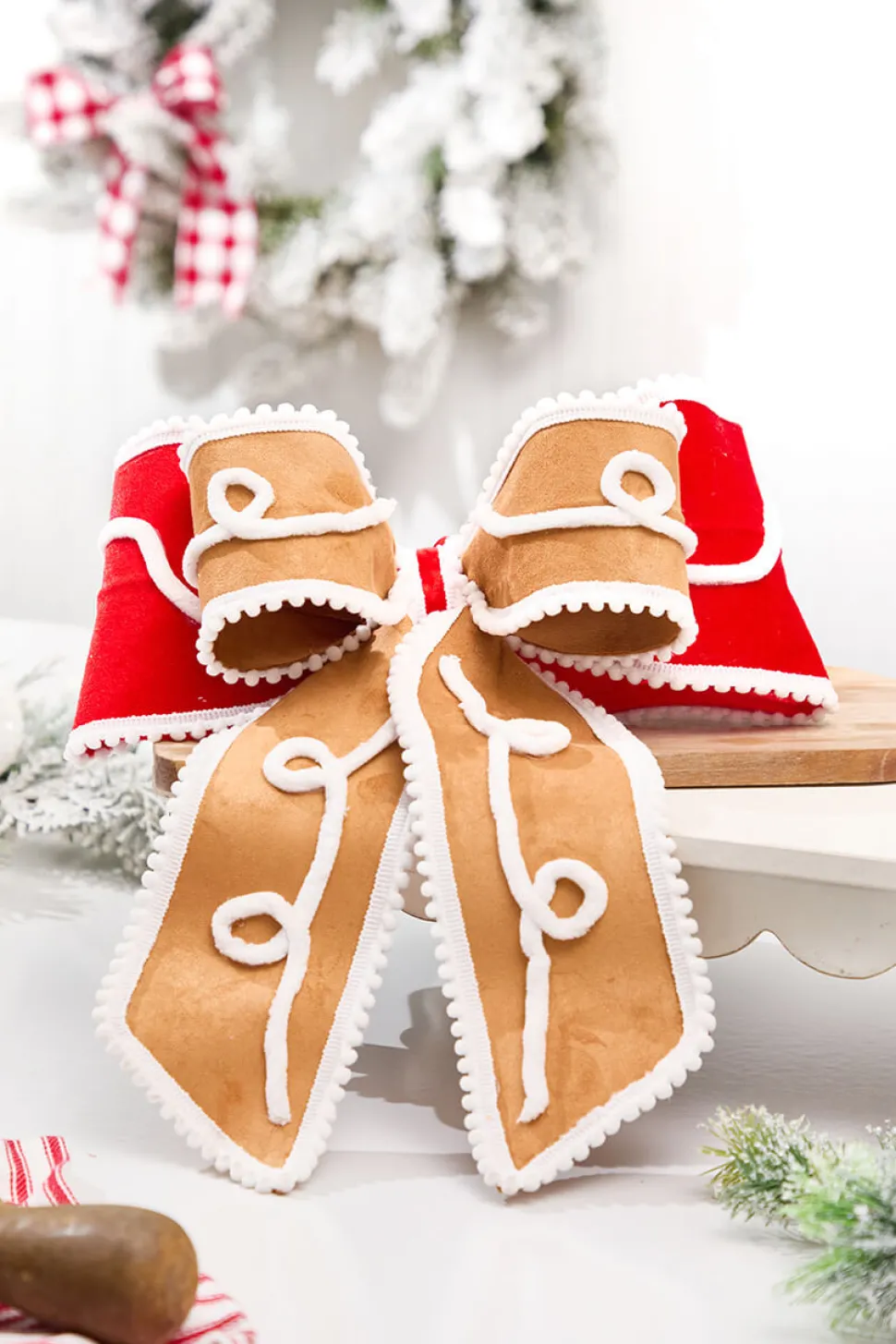 12" Gingerbread Bow