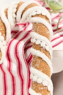 12" Gingerbread Candy Cane Ornament