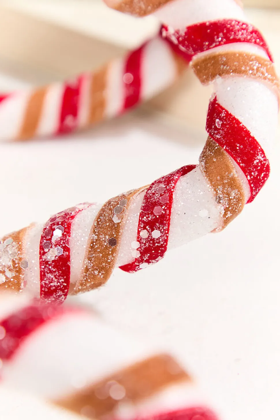 60" Gingerbread Candy Stripe Garland