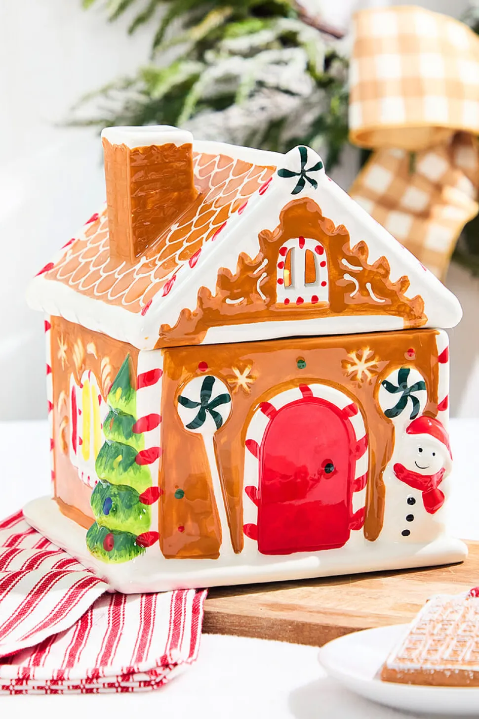 9.5"Gingerbread House Cookie Jar