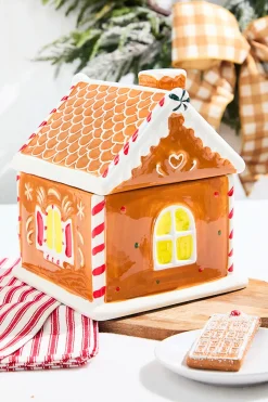 9.5"Gingerbread House Cookie Jar