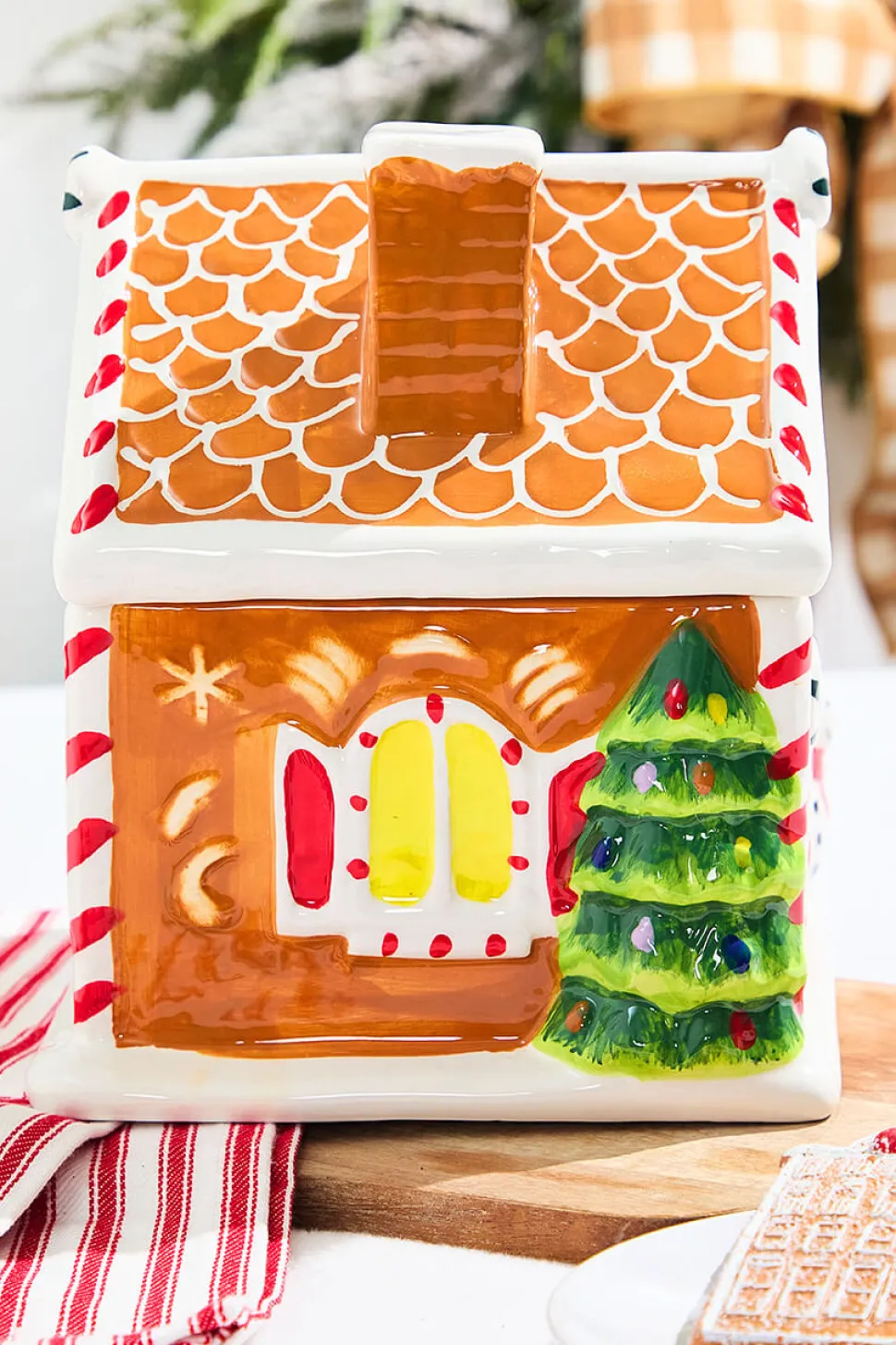 9.5"Gingerbread House Cookie Jar