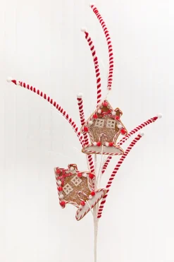30" Gingerbread House Spray