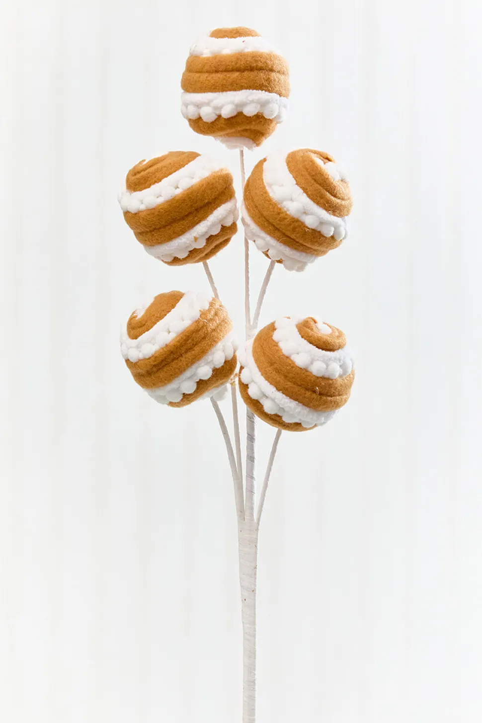 16" Gingerbread Stripe Ball Pick