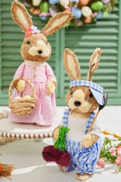 12.5" Gingham Bunny with Eggs