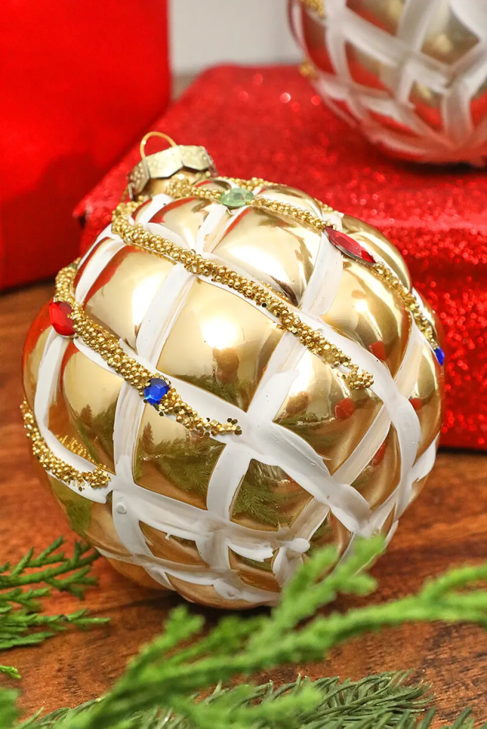 4” Glass Ball Ornament
