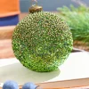 4" Glass Ball Ornament - Green