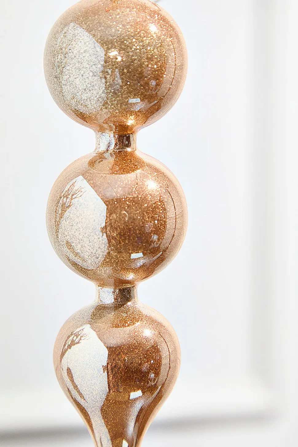 10" Glass Champagne Drop Ornament