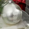 4" Glass Check Ball/Finial Ornament