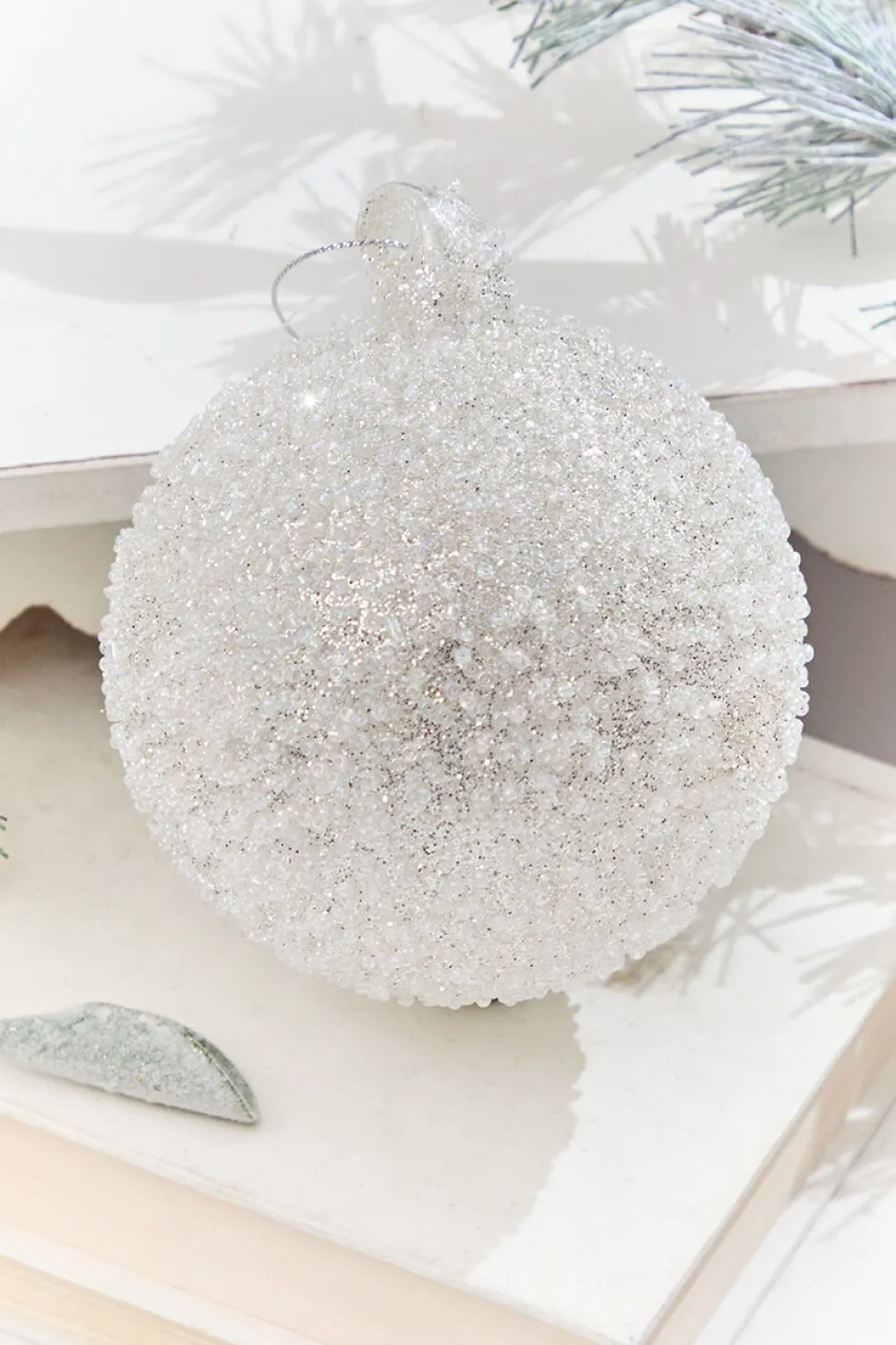 5” Glass Crystal Bead Ornament