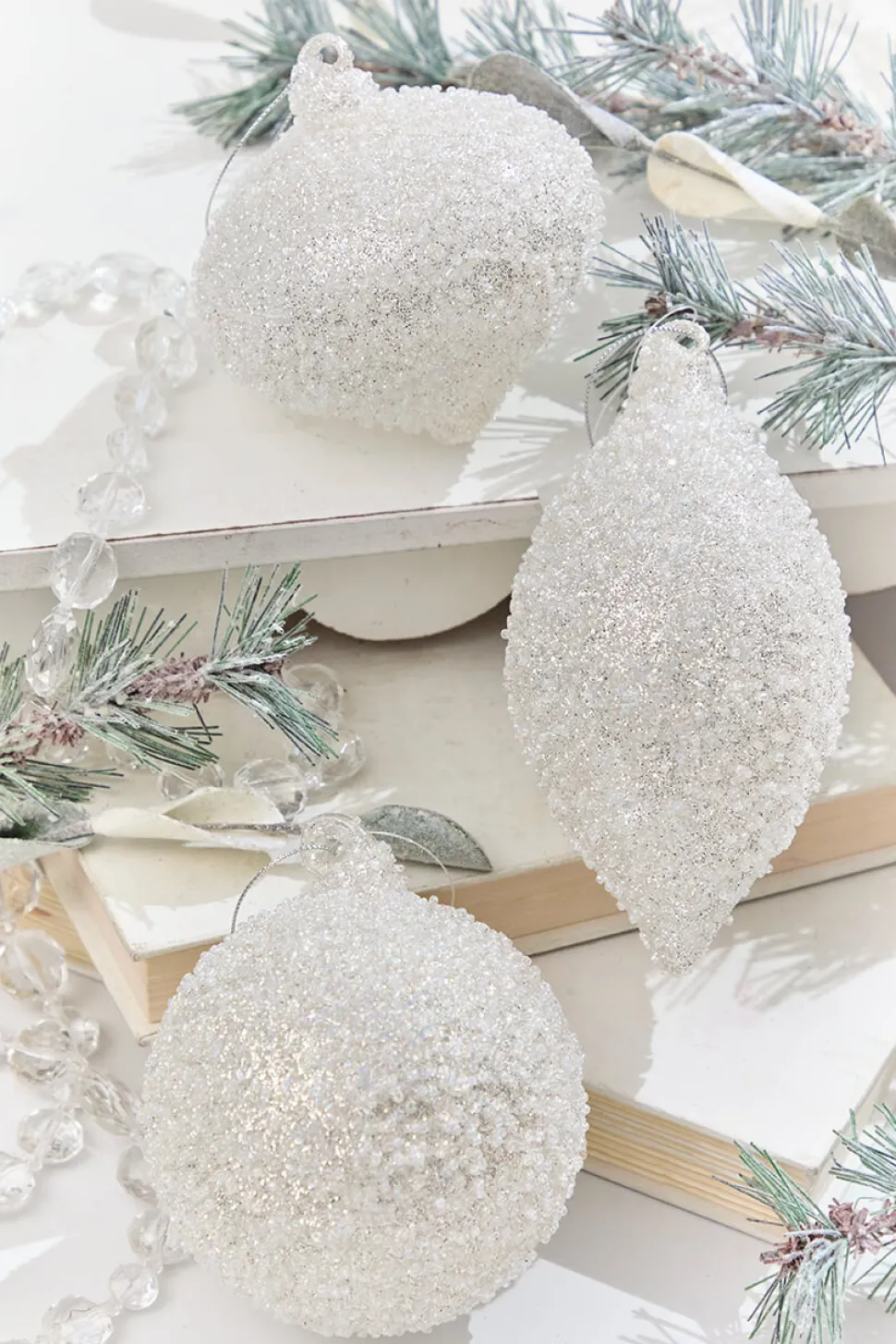 5” Glass Crystal Bead Ornament