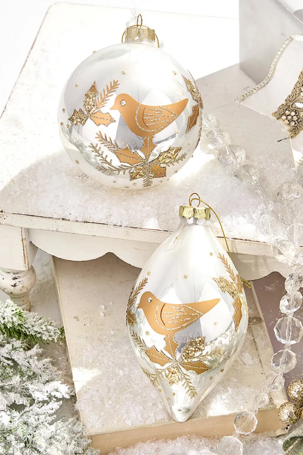4" - 6" Glass Dove Ornament
