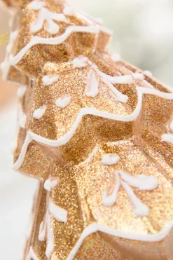 5.5" Glass Gingerbread Cookie Tree Ornament