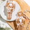 6.5" Glass Gingerbread Soldier Ornament