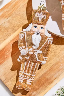 6.5" Glass Gingerbread Soldier Ornament