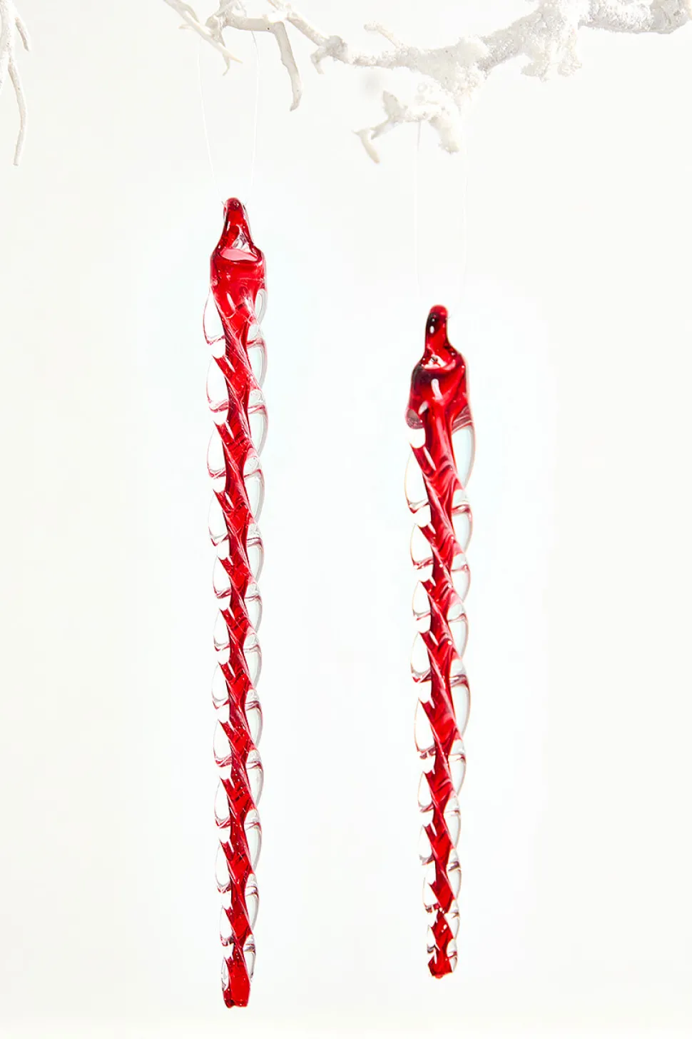 6.5" Glass Icicle Ornament