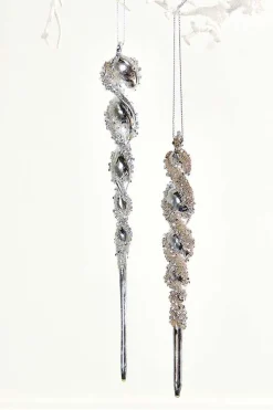 10" Glass Icicle Ornament