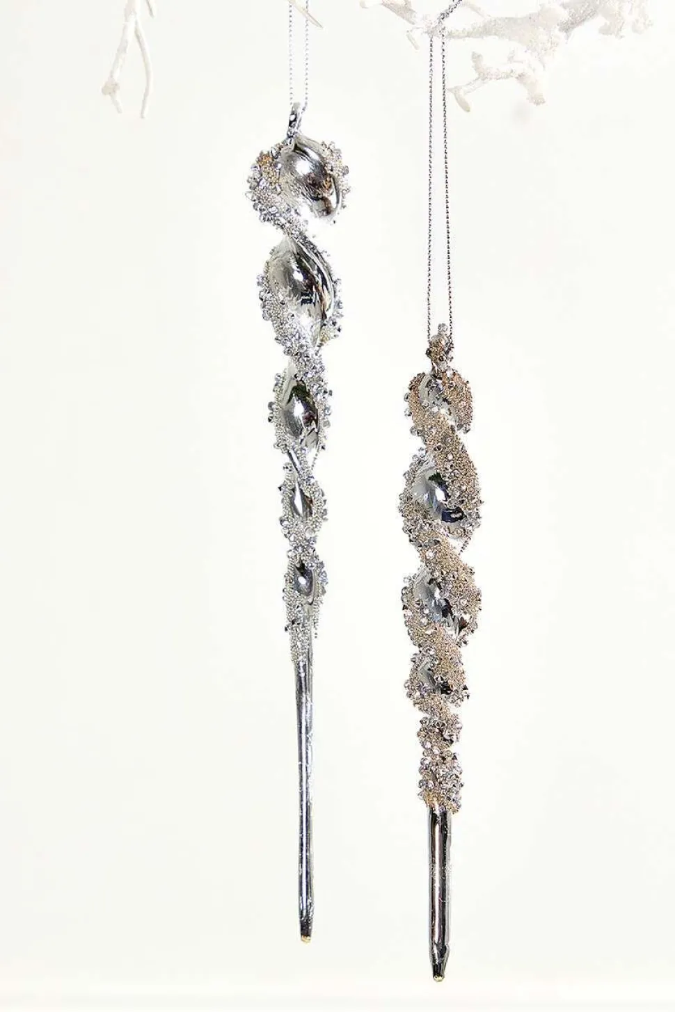 10" Glass Icicle Ornament
