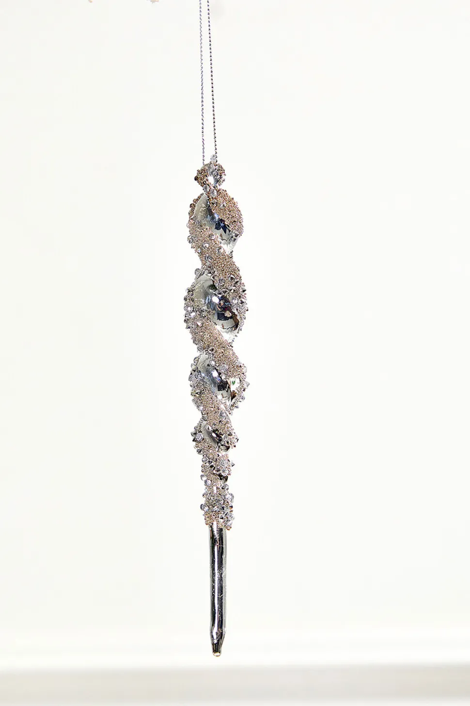 7.5" Glass Icicle Ornament