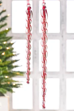 12.5" Glass Icicle Ornament