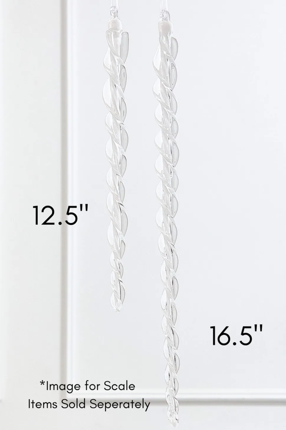 12.5" Glass Icicle Ornament