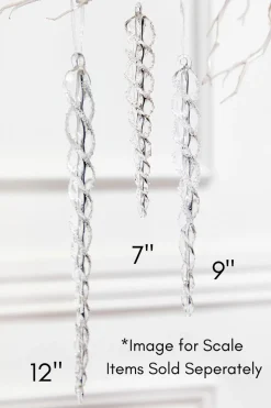 12" Glass Icicle Ornament - Large