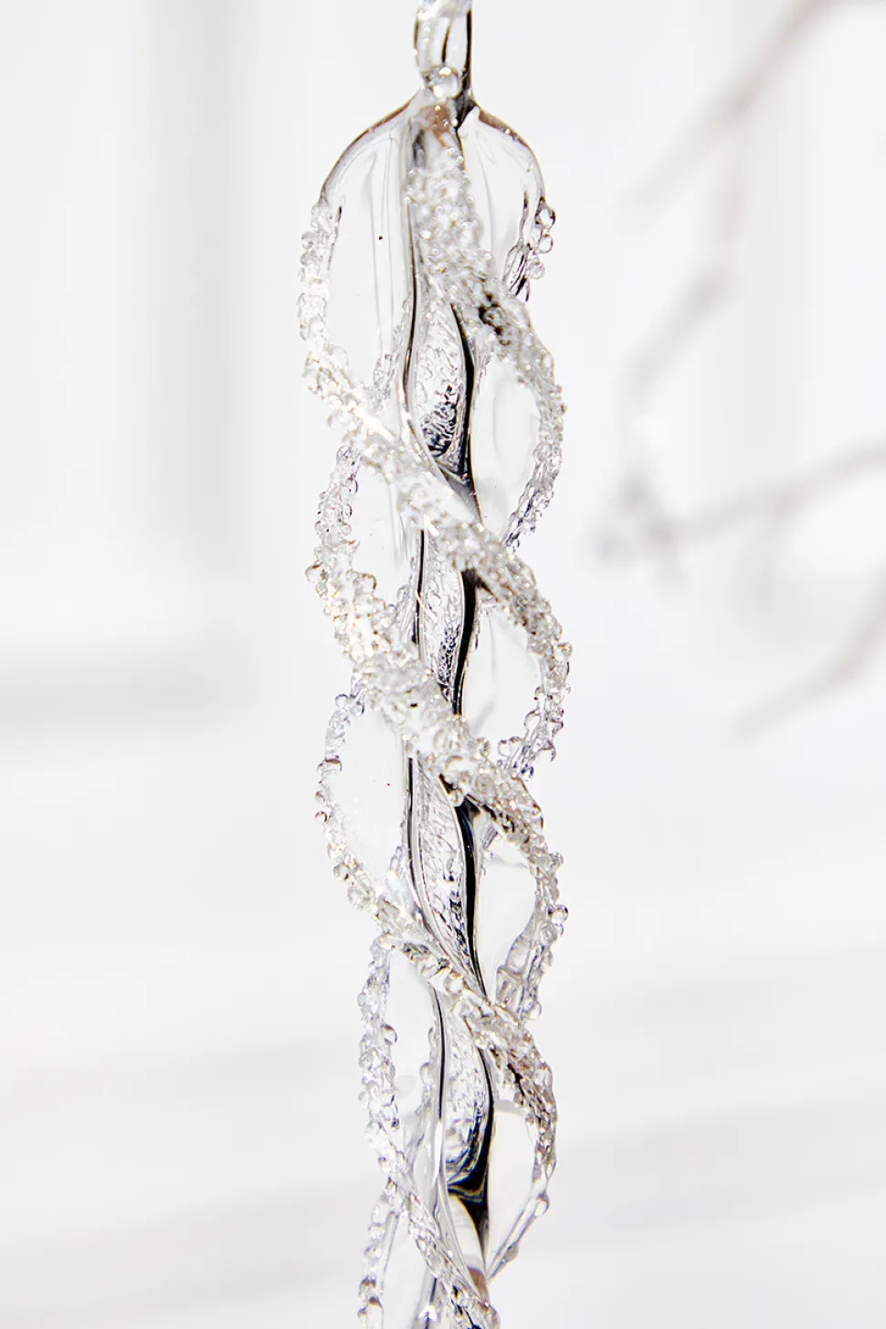 12" Glass Icicle Ornament - Large