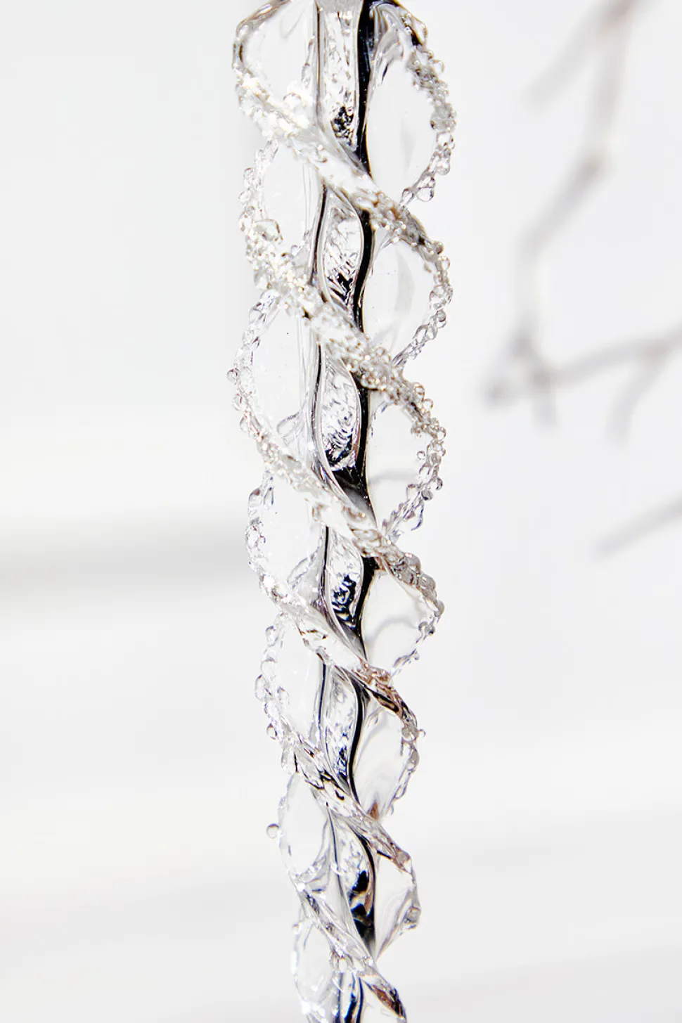 7" Glass Icicle Ornament - Small