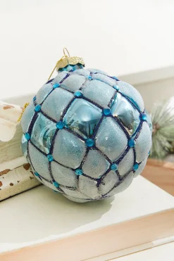 4” Glass Jewel Ball Ornament